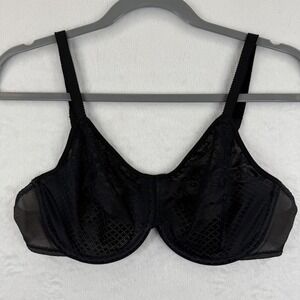 Wacoal Lace Wireless Bra Black Size‎ 36D Full Coverage Comfortable